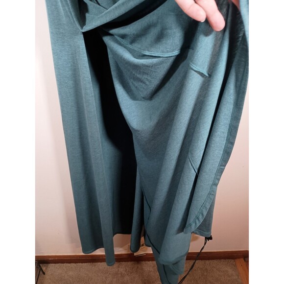 NWT Halara Scoop Neck Split Flowy Maxi Lagenlook Tank Dress Jade Size Large - Picture 4 of 7